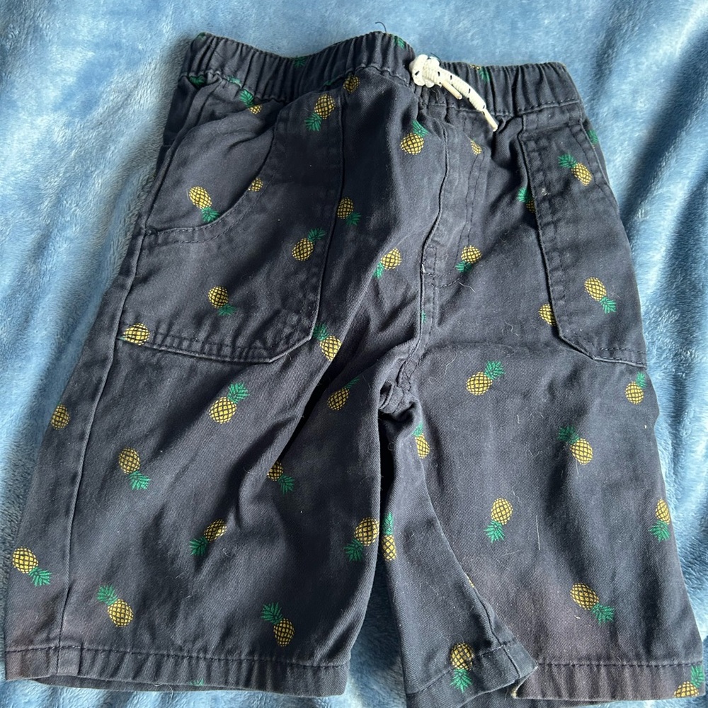 Kenneth Cole Dark Gray Pineapple Print Kids Shorts